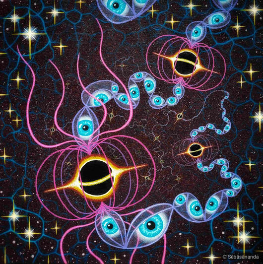 Plasma universe Acrylic on panel, 25 x 25 cm 2023