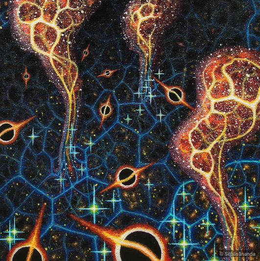 Voidful Acrylic on panel, 25 x 25 cm 2023
