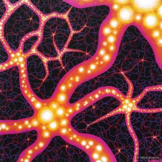 Neural network Acrylic on panel, 25 x 25 cm 2023