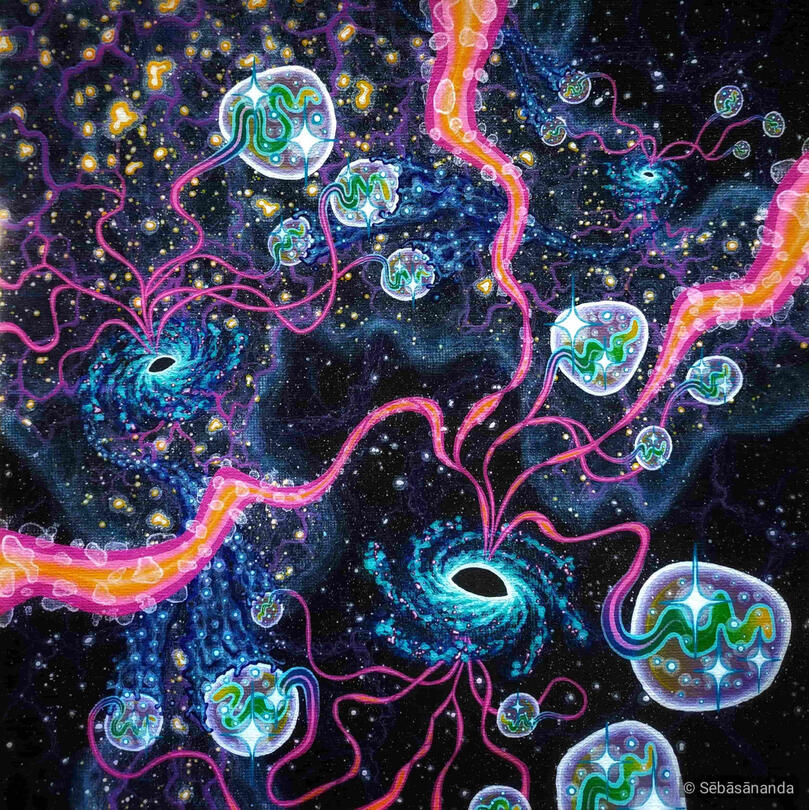 States of aggregation Acrylic on panel, 25 x 25 cm 2024