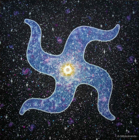 Galactic Center Acrylic on panel, 25 x 25 cm 2022