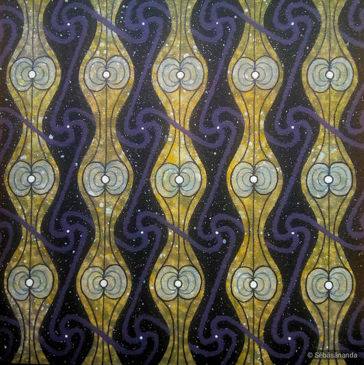 Tapestry Acrylic on panel, 25 x 25 cm 2022