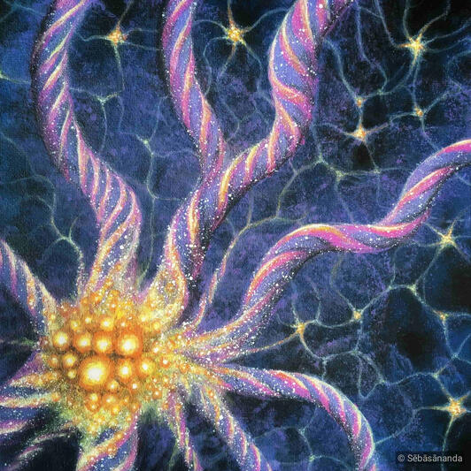 Cosmic filaments Acrylic on panel, 25 x 25 cm 2023