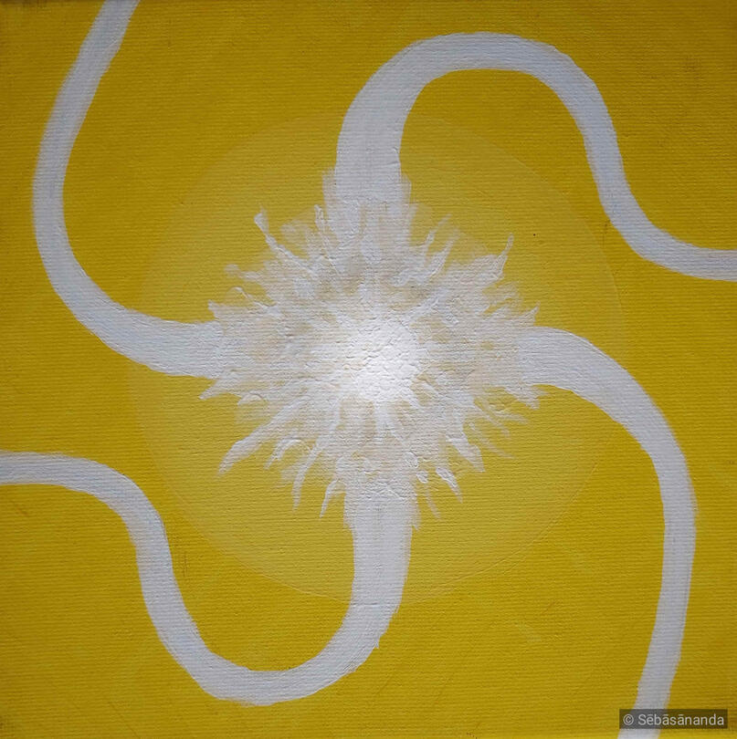 Blissful one Acrylic on canvas, 20 x 20 cm 2021