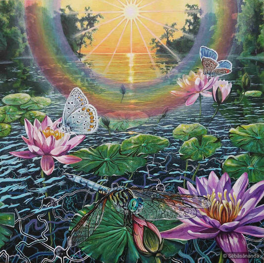 Subaquatic Satori Acrylic on panel, 25 x 25 cm 2026