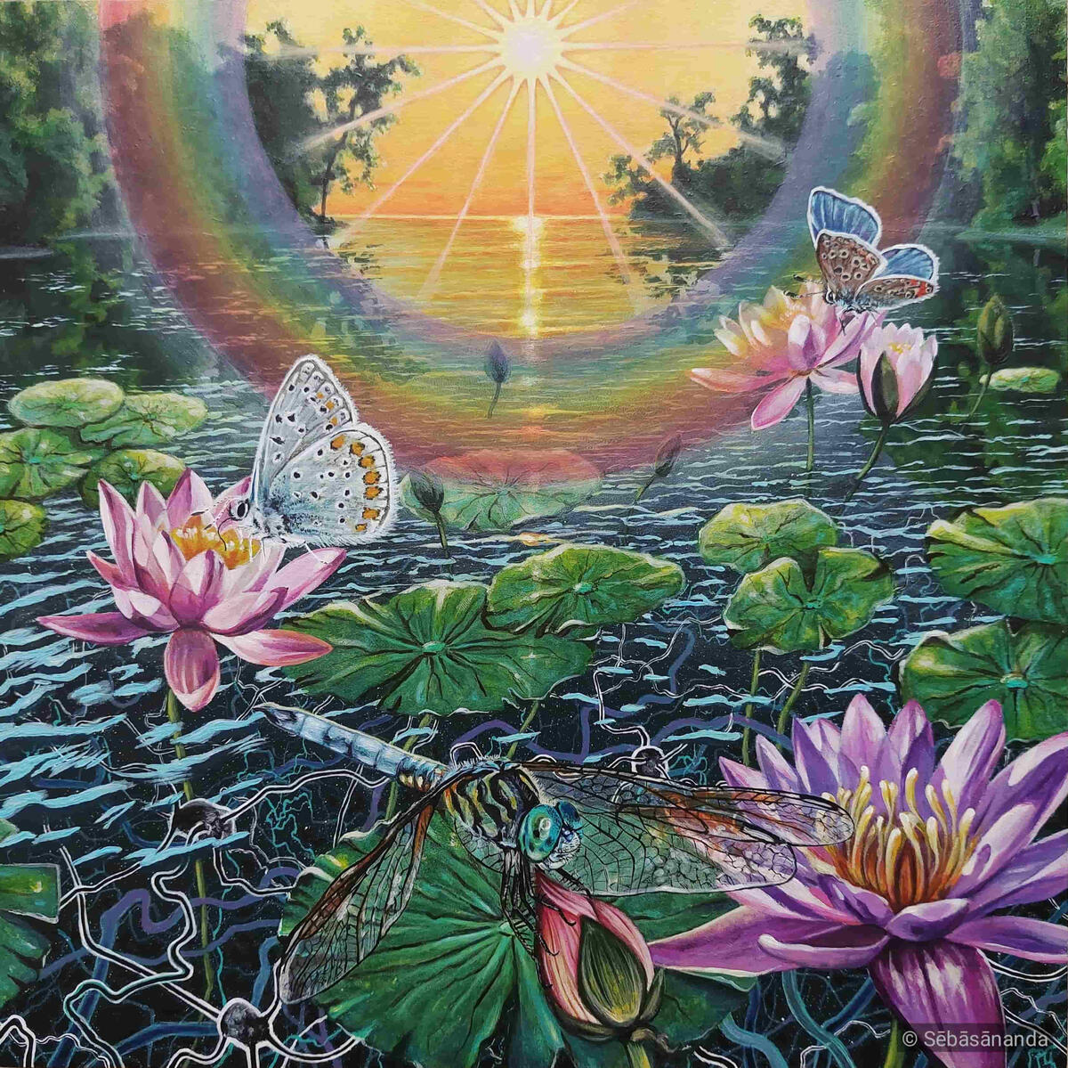 Subaquatic Satori Acrylic on panel, 25 x 25 cm 2026