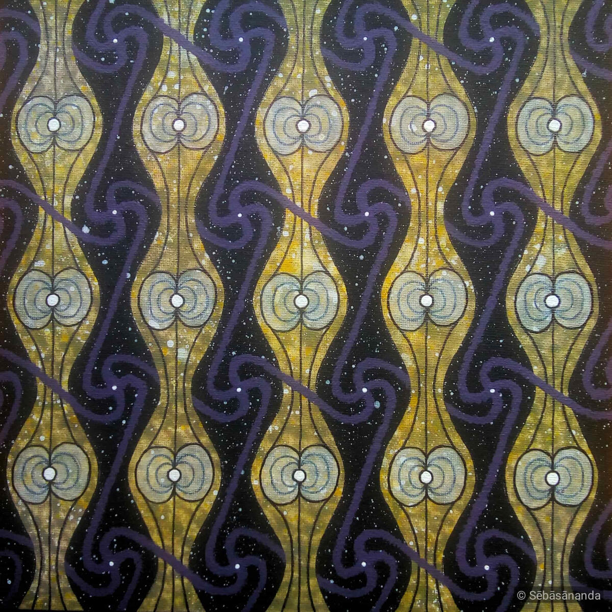 Tapestry Acrylic on panel, 25 x 25 cm 2022